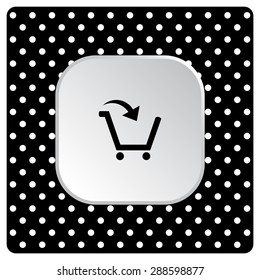 put in shopping cart. icon. vector design