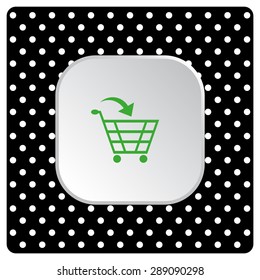put in shopping cart. icon. vector design