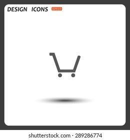 put in shopping cart. icon. vector design