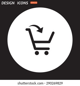 put in shopping cart. icon. vector design