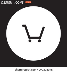 put in shopping cart. icon. vector design
