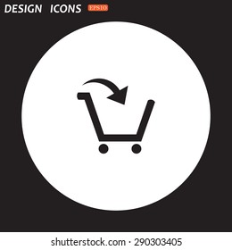 put in shopping cart. icon. vector design