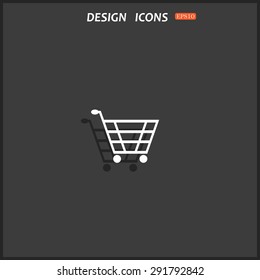 put in shopping cart. icon. vector design