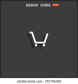 put in shopping cart. icon. vector design