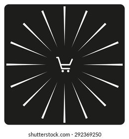 put in shopping cart. icon. vector design