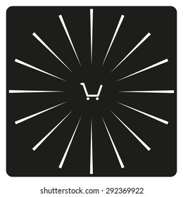 put in shopping cart. icon. vector design