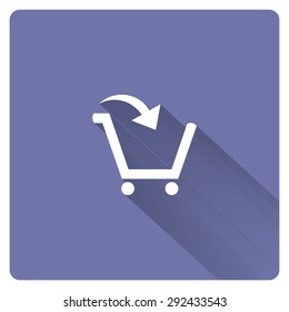 put in shopping cart. icon. vector design