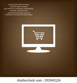 put in shopping cart. icon. vector design