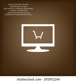 put in shopping cart. icon. vector design