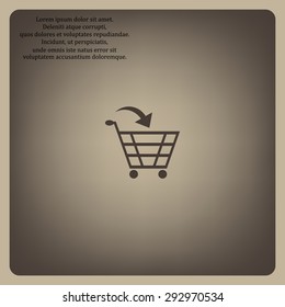put in shopping cart. icon. vector design