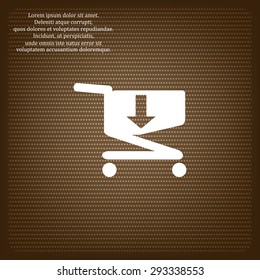 put in shopping cart. icon. vector design