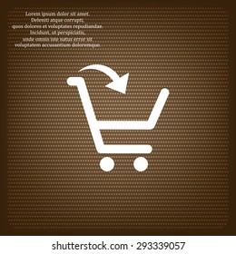 put in shopping cart. icon. vector design