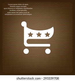 put in shopping cart. icon. vector design