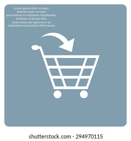 put in shopping cart. icon. vector design