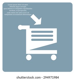 put in shopping cart. icon. vector design