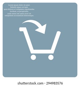 put in shopping cart. icon. vector design