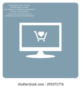 put in shopping cart. icon. vector design