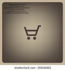 put in shopping cart. icon. vector design