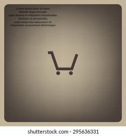 put in shopping cart. icon. vector design