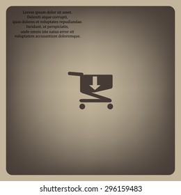 put in shopping cart. icon. vector design