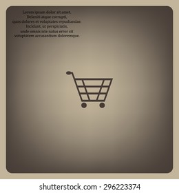put in shopping cart. icon. vector design