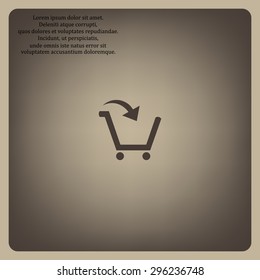 put in shopping cart. icon. vector design