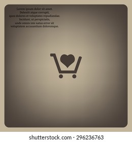 put in shopping cart. icon. vector design