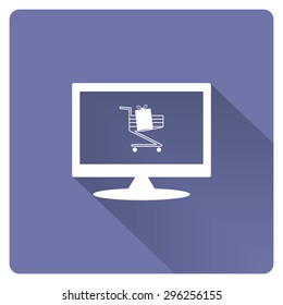 put in shopping cart. icon. vector design