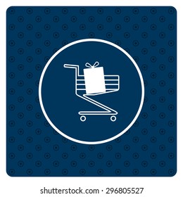 put in shopping cart. icon. vector design