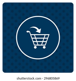 put in shopping cart. icon. vector design