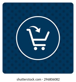 put in shopping cart. icon. vector design