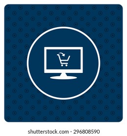 put in shopping cart. icon. vector design
