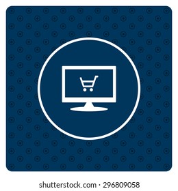 put in shopping cart. icon. vector design