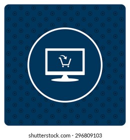put in shopping cart. icon. vector design