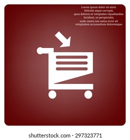 put in shopping cart. icon. vector design