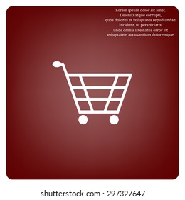 put in shopping cart. icon. vector design