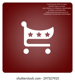put in shopping cart. icon. vector design