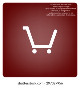 put in shopping cart. icon. vector design