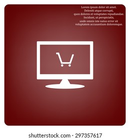 put in shopping cart. icon. vector design
