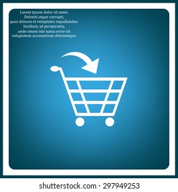 put in shopping cart. icon. vector design