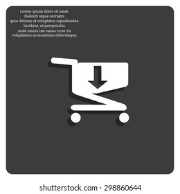 put in shopping cart. icon. vector design