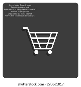 put in shopping cart. icon. vector design