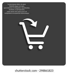 put in shopping cart. icon. vector design