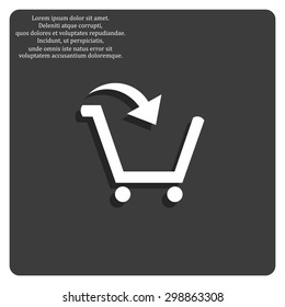 put in shopping cart. icon. vector design