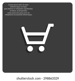 put in shopping cart. icon. vector design