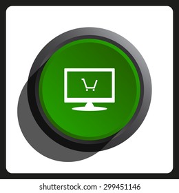put in shopping cart. icon. vector design