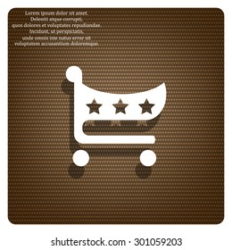 put in shopping cart. icon. vector design