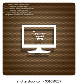 put in shopping cart. icon. vector design