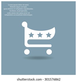 put in shopping cart. icon. vector design