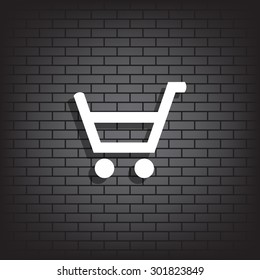 put in shopping cart. icon. vector design